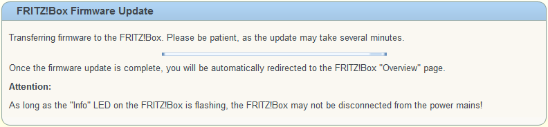 How do I update the firmware of my FRITZ!Box